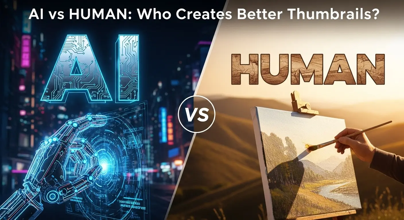 AI vs human thumbnails